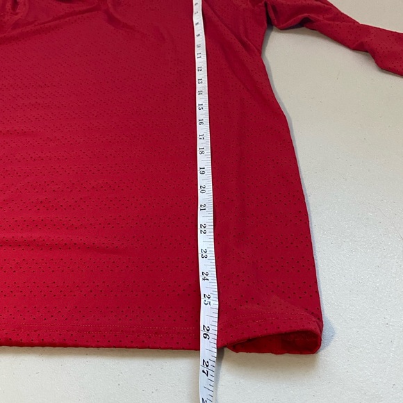 Zyia CHILL LONG T Women's red Long Sleeve Top perforated size medium - Picture 9 of 11